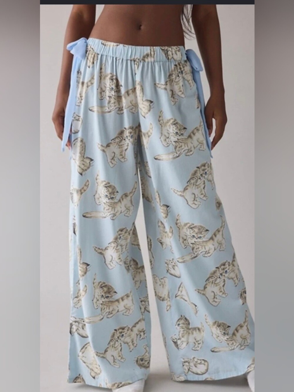Urban Outfitters Out From Under Eat Your Heart Side-Tie Bow PJ Pants Size M